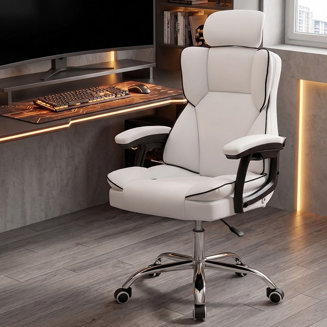 라온프리 편안한 컴퓨터 게이밍의자, 화이트