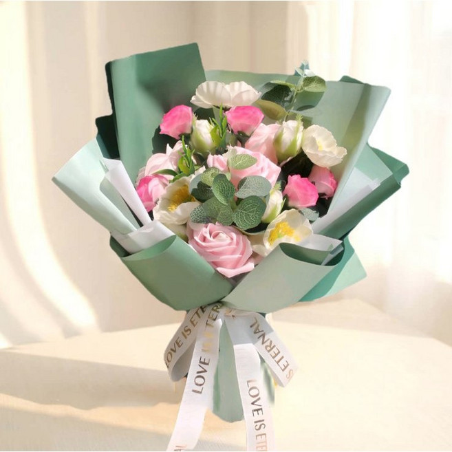 [ 한정특가 ] 로맨틱 장미 꽃다발 비누꽃 세트 대형 사이즈, 옵션04, 1개