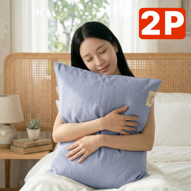 하네스트 순면 데일리 프리미엄 자루형 호텔 베개커버 2P