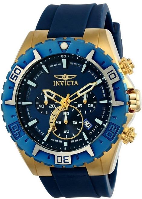 Invicta 남성용 에비에이터 스테인리스 스틸 워치 골드