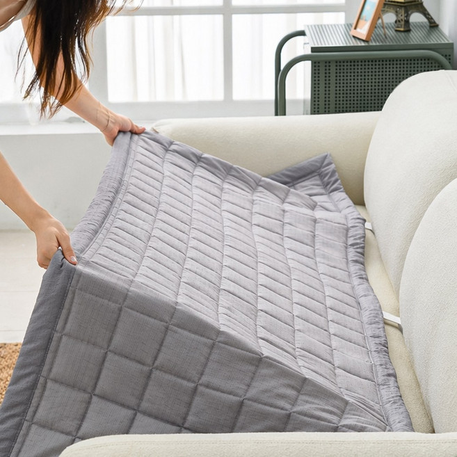 퓨어이즈룸 린넨 고정바 움직임ZERO 쇼파패드 소파