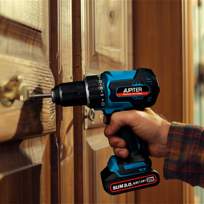 주피터 18V 고급형 충전식 해머드릴 드라이버 가정용 풀세트 마끼다배터리 호환, 1세트