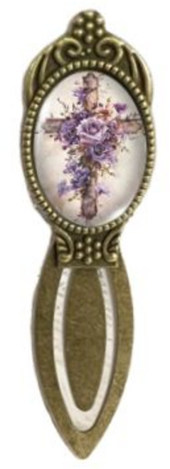 보스케 십자가 성경 메탈 책갈피, 1개, 퍼플 로즈