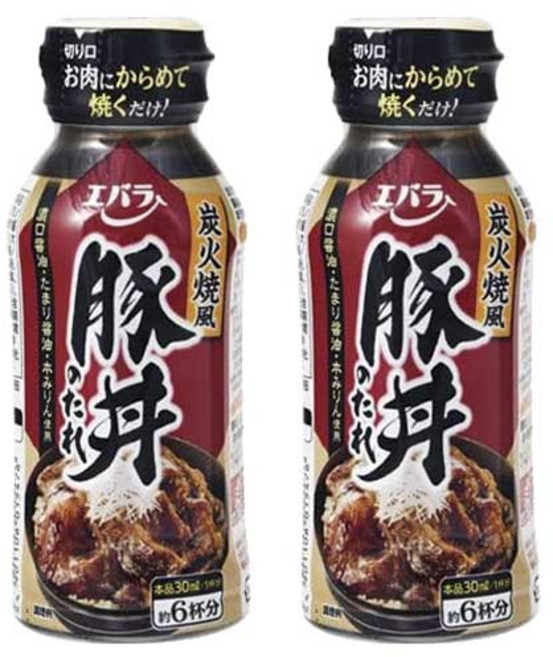 에바라 숯불구이풍 부타동 소스, 2개, 200ml