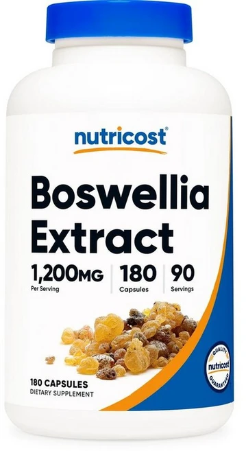 미국 뉴트리코스트 Nutricost Boswellia Extract 보스웰리아 추출물 1200mg 캡슐, 180정, 5개 - 쿠팡