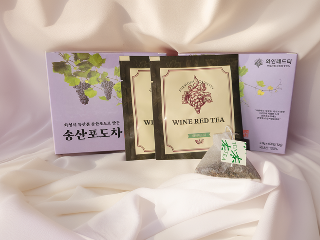 송산포도차 와인레드티 NO카페인차, 1개, 6개입, 2g