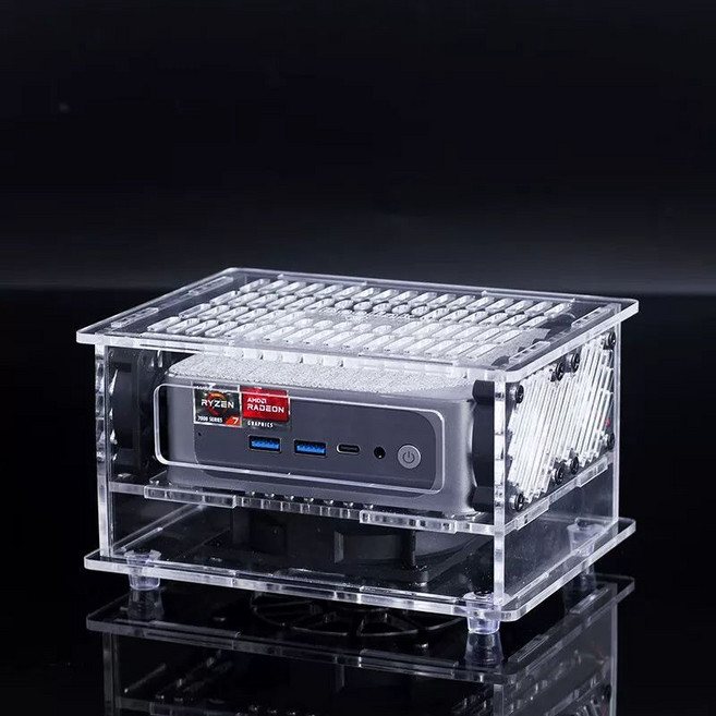 GTR6 7AMD Ryzen 7840HS 컴퓨터, 투명 L타입 USB 전원 공급, 1개