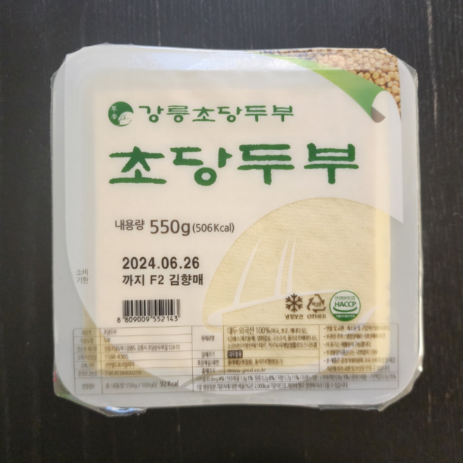 강릉초당두부 초당두부 팩두부 두부550g 두부340g(선택), 1개, 550g