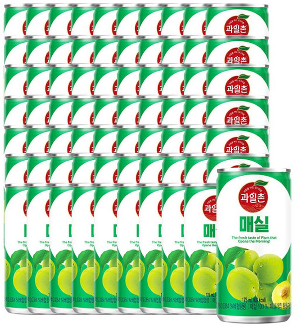 과일촌 매실 드링크 175ml 캔 30x2박스, 60개