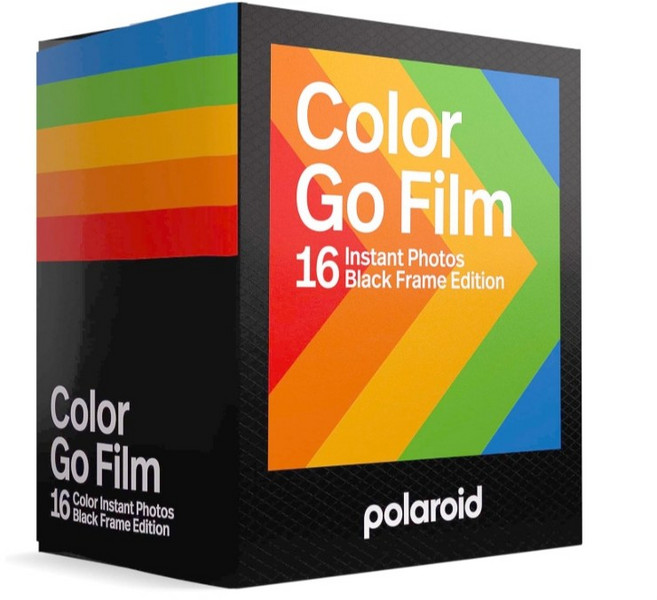 Polaroid Go 彩色黑框拍立得底片, 1個, 一包 鋁包裝(8張)-2025.02製