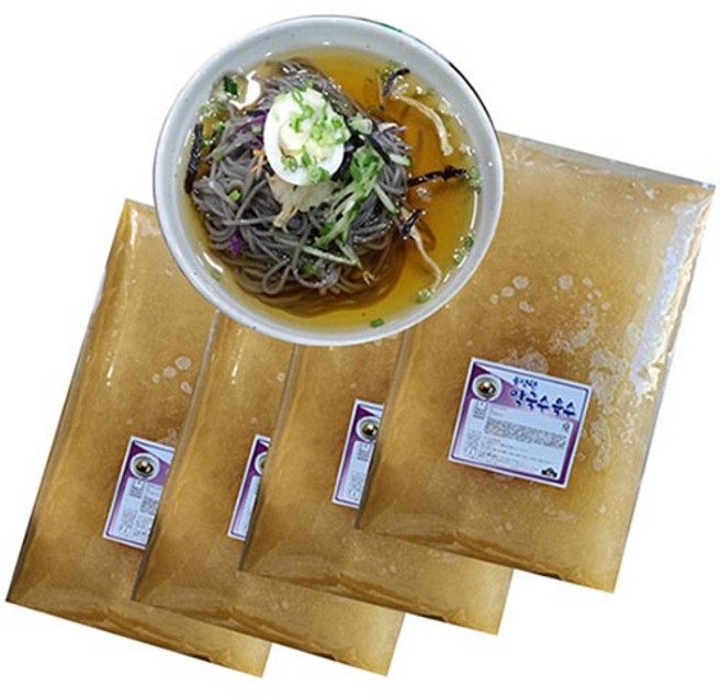 봉평원 막국수 육수(벌크)-1박스(5kgx4봉)막국수 업소용 막국수육수, 20kg, 1박스