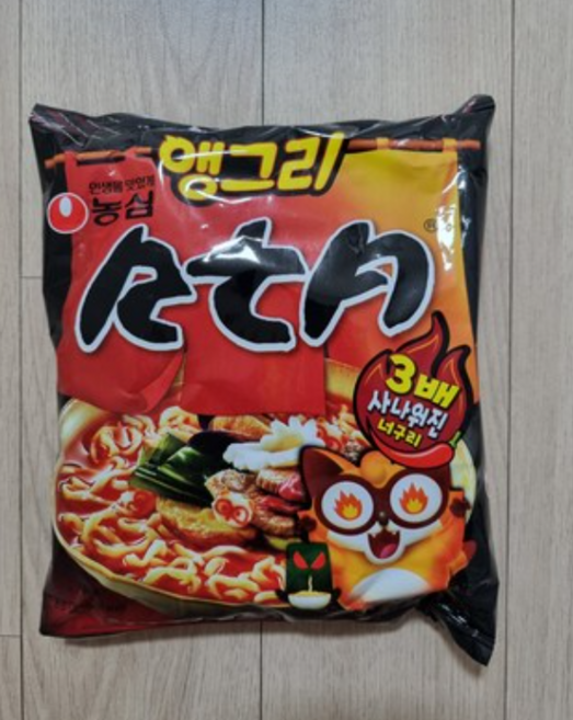 농심 앵그리 너구리 121g, 100개