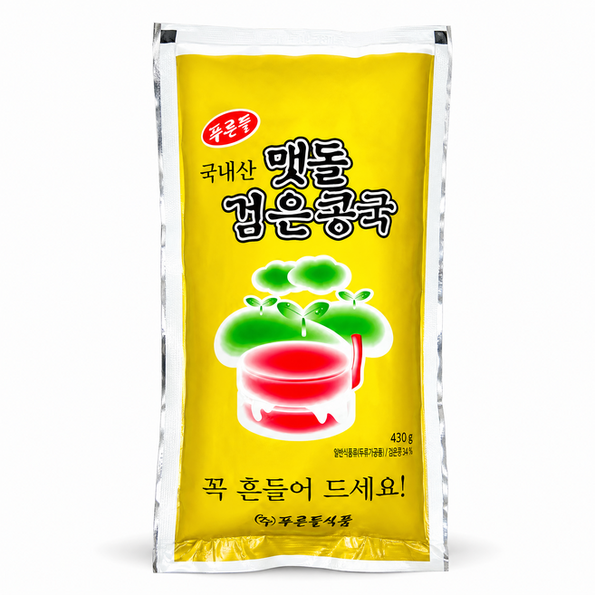 초원식탁 국산 진한 서리태 검은콩 콩물 430g 콩국수 콩국물 검은콩국 무가당 두유 업소용, 10개