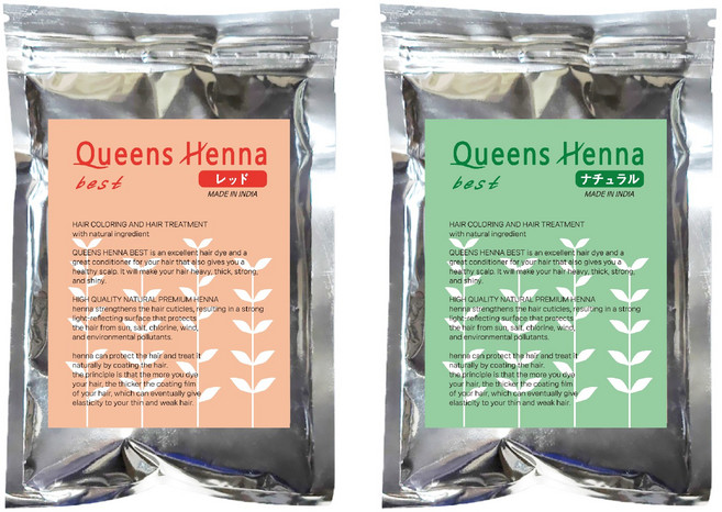 퀸즈 best헤나 (1+1) 한개사면 한개더 천연헤나염색약 100g Queens best henna, 레드+네추럴, 1개