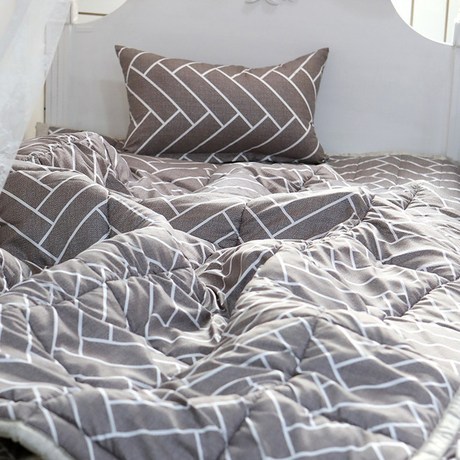 [A급베개솜포함] [밴딩처리] 사계절 침구3종 세트 차렵이불 + 카페트겸패드 + 베개커버 + A급 베개솜