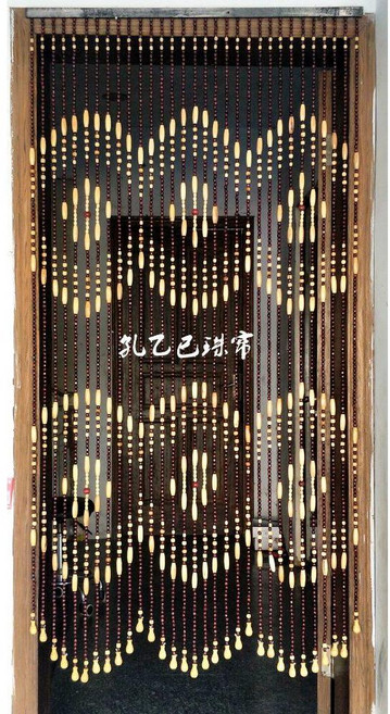 현관 문발 창문발 목각 구슬 문발 업소용문발 창문가리개