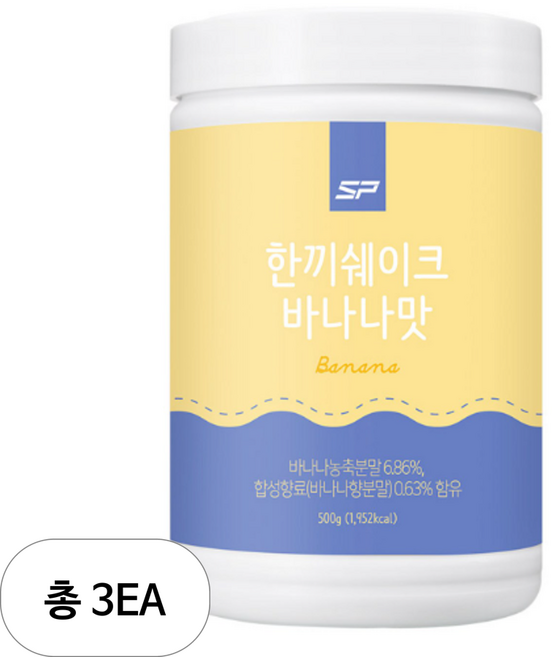 에스피스포츠 한끼쉐이크 바나나맛, 500g, 3개