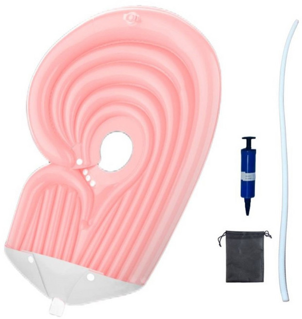 접이식 샴푸대야 도구 샴푸의자 높이조절 보조 요양원 노인 임산부 머리감기기 세발기, 실버, 1개