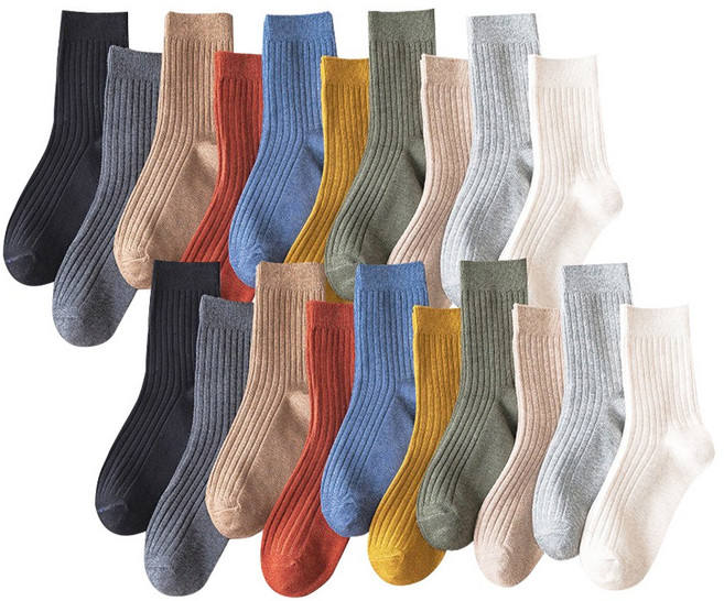 10+10 모니즈 심플컬러 남녀 골지양말 혼합 (총 20켤레)