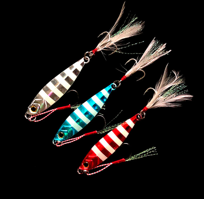 통통 야광 줄무늬 메탈 지그 루어 3종류 SLS, RLS, 60g, 1개, RLS, 60g