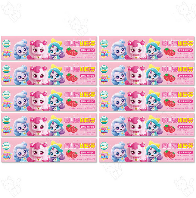 캐치티니핑 비타쮸 딸기맛, 10개, 28g