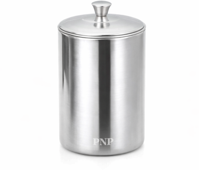 품앤판 스테인리스 냄새차단 뚜껑 재떨이, 1개, 실버