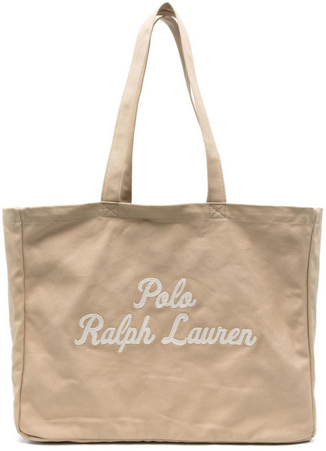 폴로랄프로렌 로고 자수 캔버스 토트 백