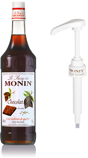 모닌 초콜릿 시럽 1L 전용 펌프 세트 초코