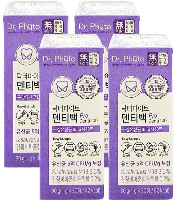 [국내특허] 구강유산균MG 바이오 클린 덴티제로 구강유산균, 4개, 30정