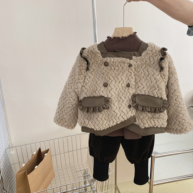 [실버플라워] 여아용 뽀글이점퍼 패딩점퍼 공주코트 겨울 점퍼 097