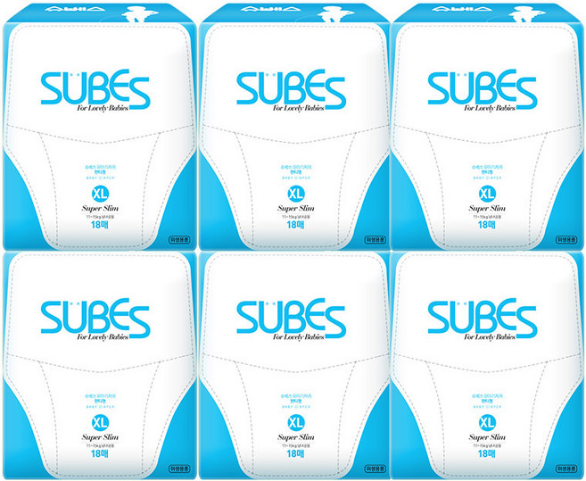 슈베스 슈퍼슬림 팬티형 기저귀 아동공용 XL 특대형 (11~15kg), 특대형(XL), 108매
