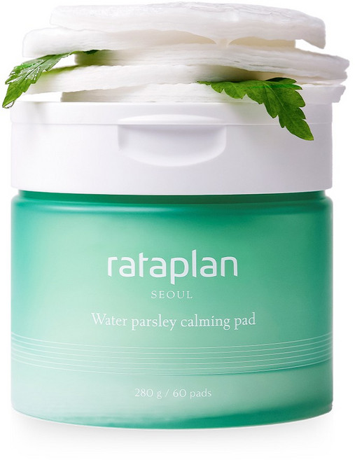 라타플랑 미나리 진정 패드 60매 / 민감피부 열감진정 쿨링패드, 2개, 60매입