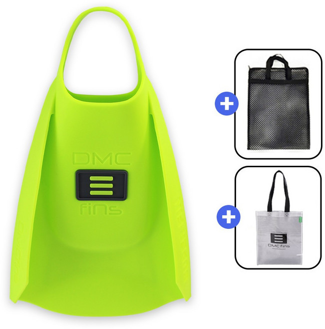 DMC 슈퍼핀 숏핀 오리발 빅메쉬백 타포린백, 라임