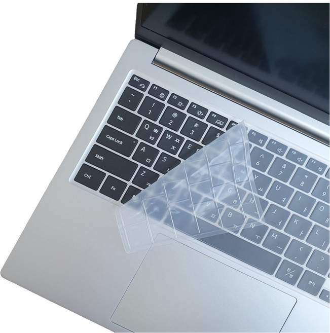 카라스 노트북 최고급 실리콘 키보드 커버 전브랜드 전모델 키스킨, 02.파인스킨(반투명), 1개