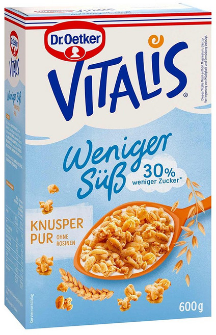 닥터오트커 비탈리스 크런치 뮤즐리 레스 스위트 퓨어 600g, 1개