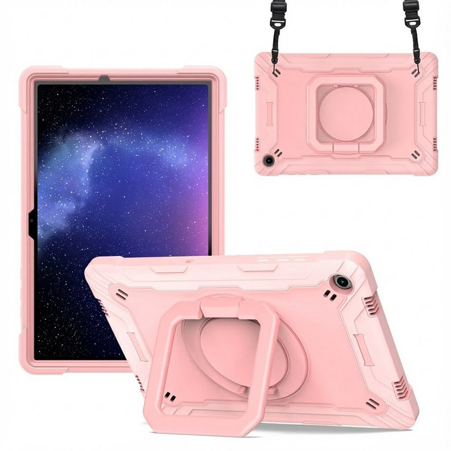 스냅케이스 갤럭시탭 A11 플러스 스퀘어 아머 케이스, 인디핑크