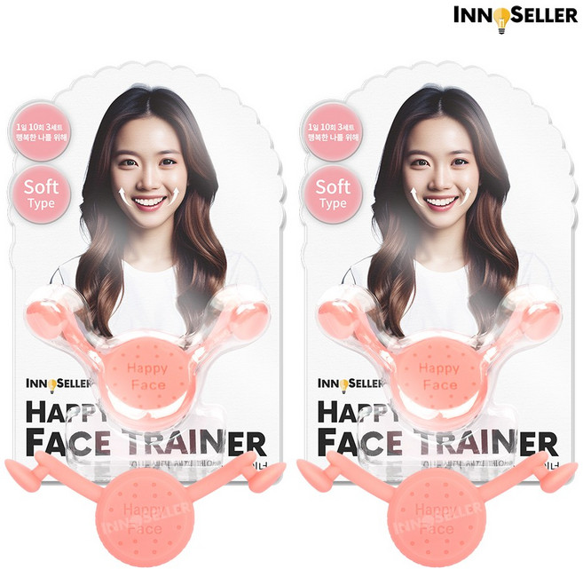 이노셀러 리뉴얼 입꼬리 발음 미소 교정기 입매 교정, 2개, 소프트 핑크
