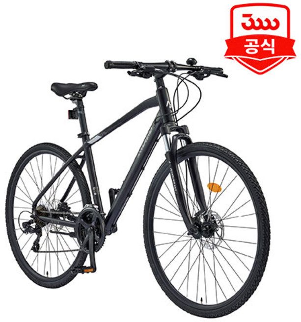 2026년 NEW 하이브리드자전거 삼천리 저스틴 21단 D 700C 시마노 출퇴근, 1개, 73.66cm, (완조립) [450]블랙 (무광)