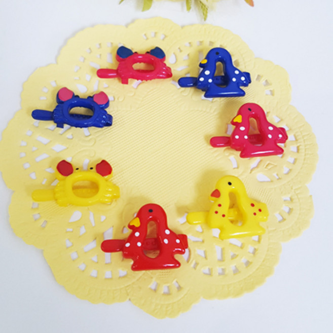 강아지핀 펭귄꽃게핀 머리핀, 1개, 랜덤발송