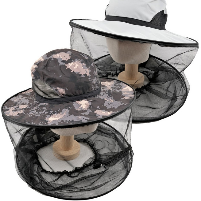 워니네 스타일리쉬 양봉모자 (케이스포함) 벌망 벌초 해충 낚시 농사모자, 랜덤 발송, 2개