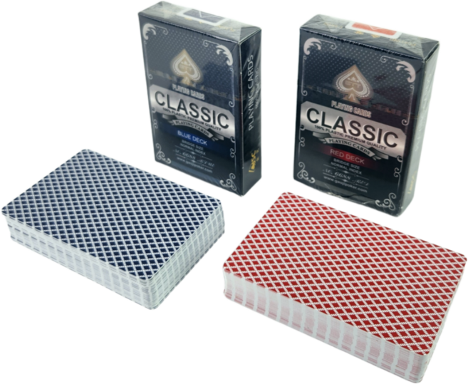 플라스틱 트럼프 카드 세트 브릿지사이즈, 1세트, 레드덱+블루덱