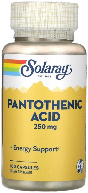 Solaray 판토텐산 250mg 캡슐 100정, 1개 - 쿠팡