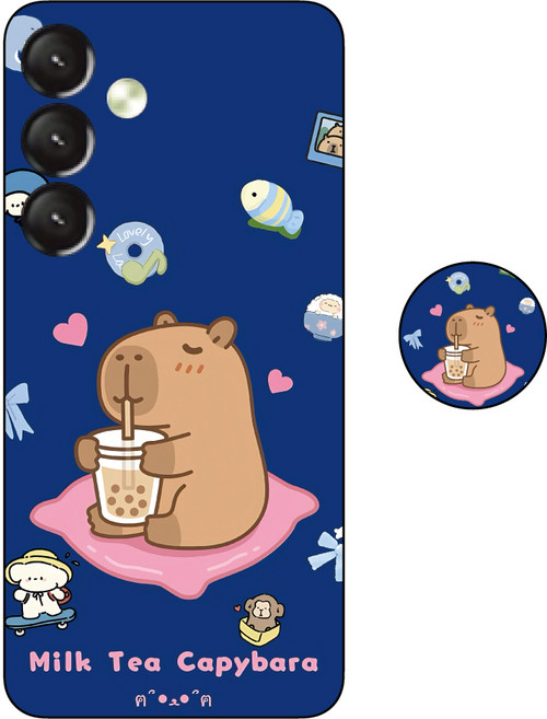 광카광카 갤럭시 와이드8 캐릭터 카피바라 풀커버 스마트톡 세트 휴대폰 케이스