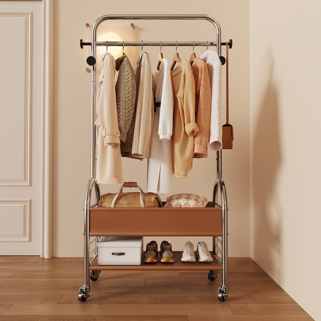 이동식 옷걸이 행거, 은색