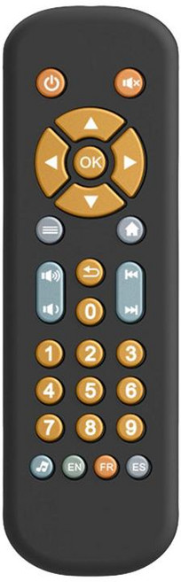 JC 원격 전화 플레이 세트 음악 TV 리모컨 1 2 3세를 위한 교육용 현실적인 유아 TV 원격 장난감 척, 17x5x2cm, 실리콘, 검은색, 1개