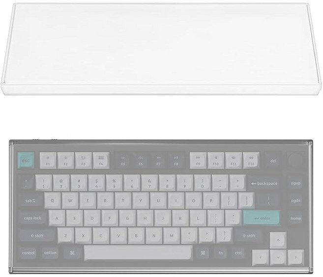Geekria 75% 84키 노브 키보드 더스트 커버 투명 아크릴 키패드 Keychron Q1 HEMaxPro V1 Max Aula F75 Pro 프로스티드와 호환