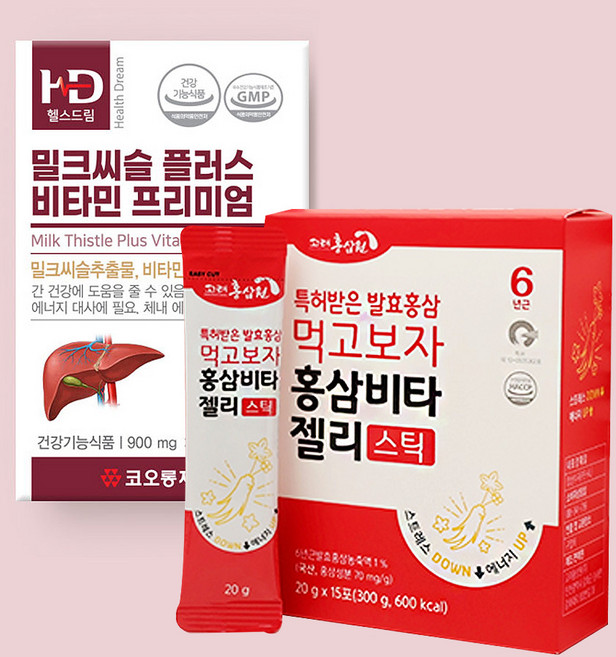 밀크씨슬플러스 비타민 + 먹고보자홍삼비타젤리, 300g, 1개