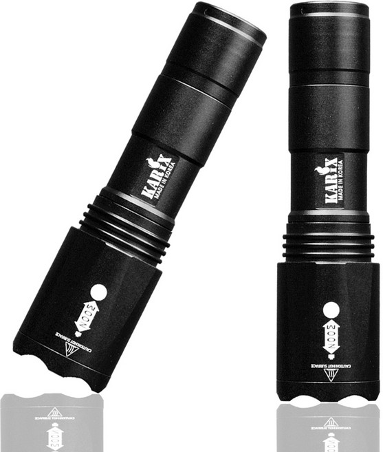 카릭스 Z-012TK 줌라이트(국산) 1+1특가 줌기능 LED 후레쉬 손전등, Z-012TK 줌라이트 (1+1증정), 1개