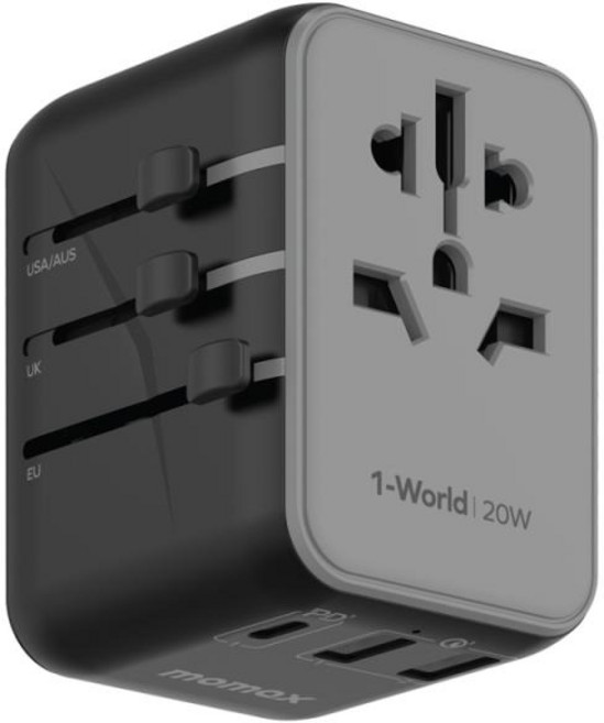 MOMAX UA11 1-World 20W PD 글로벌 여행용 고속 충전기 전원 어댑터