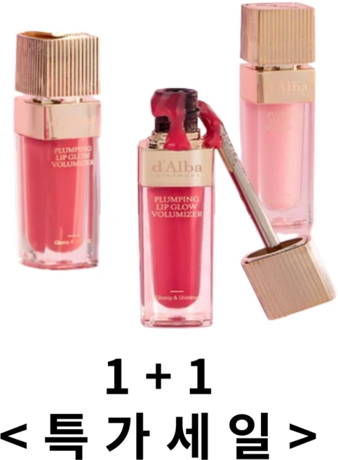 [1+1] 달바 플럼핑 립 글로우 무드 볼류마이저 골라담기, 2개, 5ml, 포쉬 로즈+포쉬 로즈 - 쿠팡